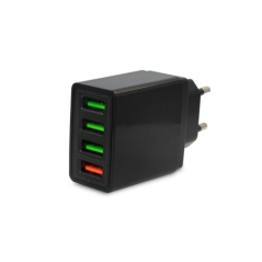 Ładowarka ścienna z 4 wyjściami USB - z indywidualnym nadrukiem, logo