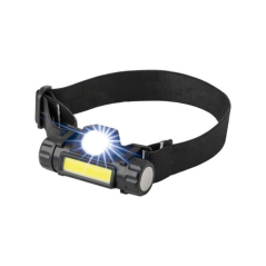 Latarka na głowę LED 1 z światłem COB - z indywidualnym nadrukiem