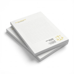 Notes klejony A5, 25 kartek - z indywidualnym nadrukiem, logo firmy